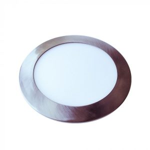 Pannello LED rotondo VT-2407SN diametro 30cm nickel satinato con Driver Incluso ad incasso