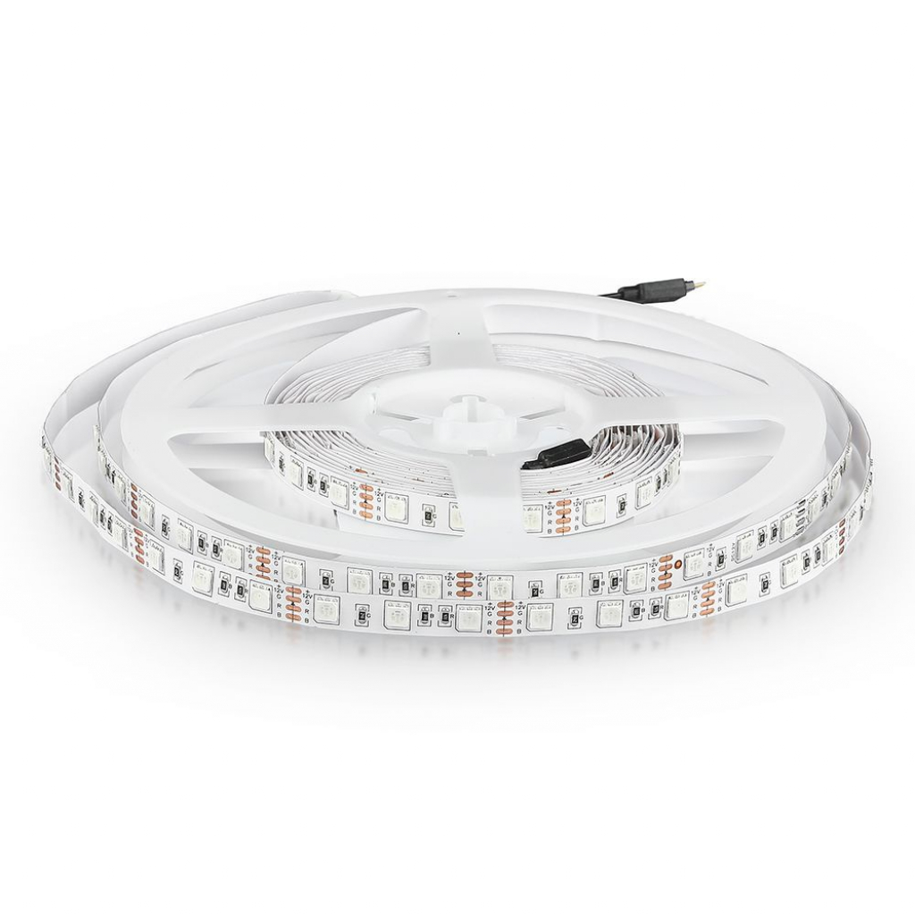 Striscia LED RGB da 10 mm, V-Tac SMD5050, 10.8 W/m, 60 led metro, 12 V – SKU 212120