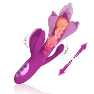 Thrusting Triple Rabbit Vibrator Intimate Toy